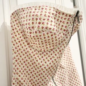 Betsey Johnson vintage floral corset bustier dress!